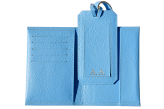 Porta Passaporte & Tag de Mala Azul Claro