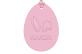 Tag Acrílico de Páscoa Orelinhas Personalizada