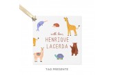 Tag Presente Personalizada Infantil Zoo